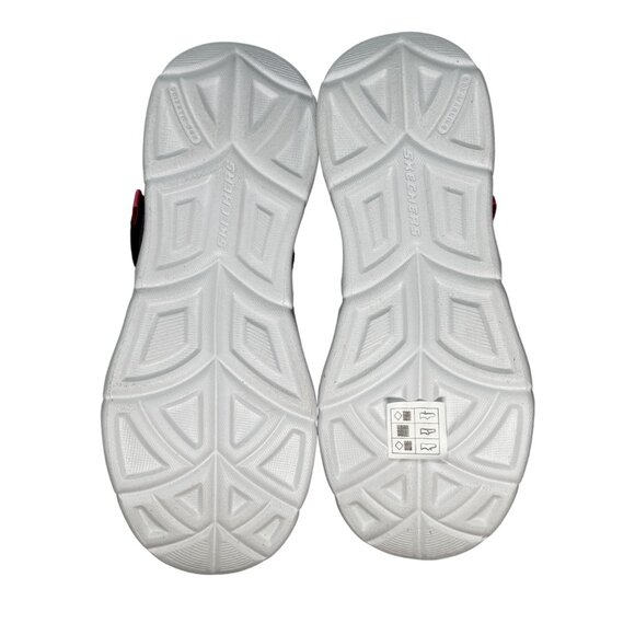 Skechers S Lights Girls Sneakers Size 2 Light-Up Sole Glitter Pink/Turquoise - Picture 7 of 8